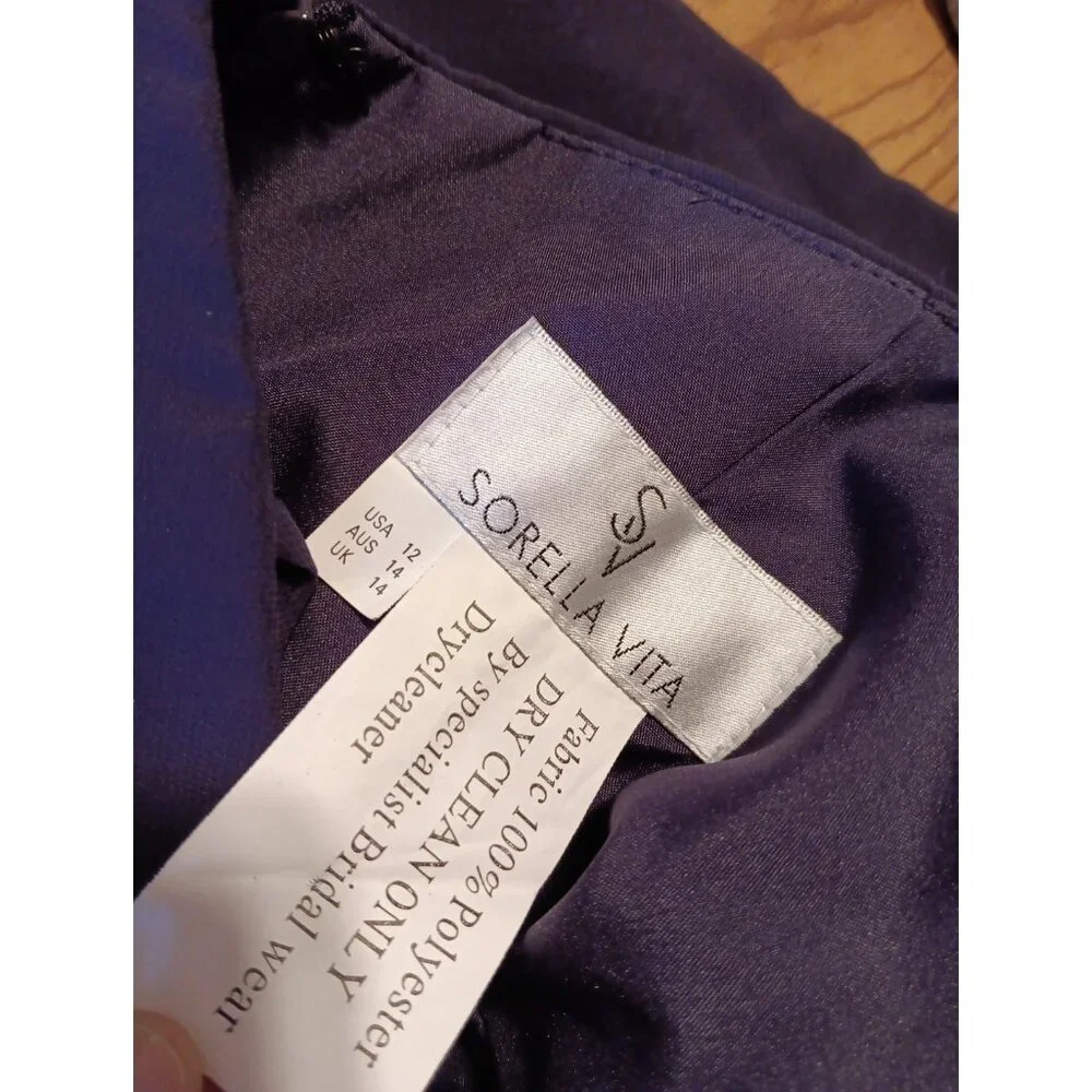 Sorella Vita Cocktail Dress Womens 12 Concord One Shoulder Shirred 8372 $285 NWT - Picture 9 of 9